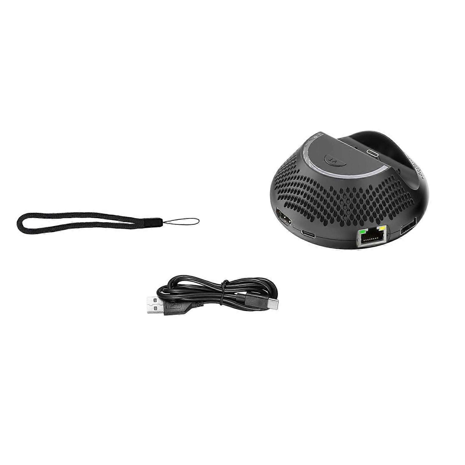 Travel Dock Base Stable Networking Connection for NS2 Feature Heat Dissipation LED Light Effect 4K HDTV Port Support Multicolor