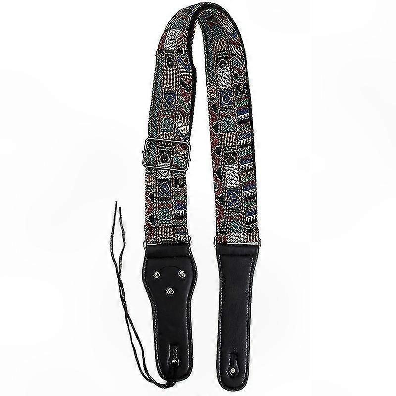 Knitted Guitar Strap with Pattern Design
