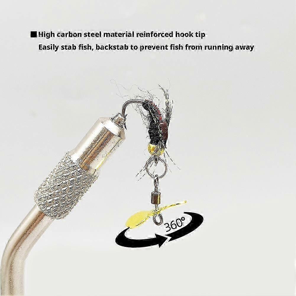 6x Artificial Insect Fishing Bait, Fast Sinking Head Fly Worm Trout Fishing Lure 2025