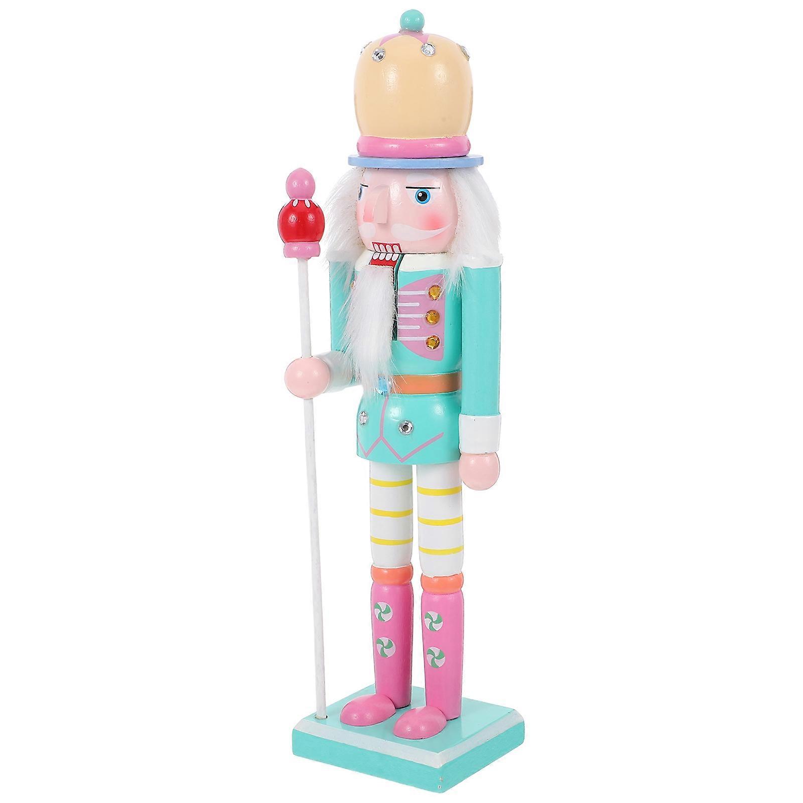 Christmas Nutcracker Wood Nutcracker Figurine for Decoration 5Pcs