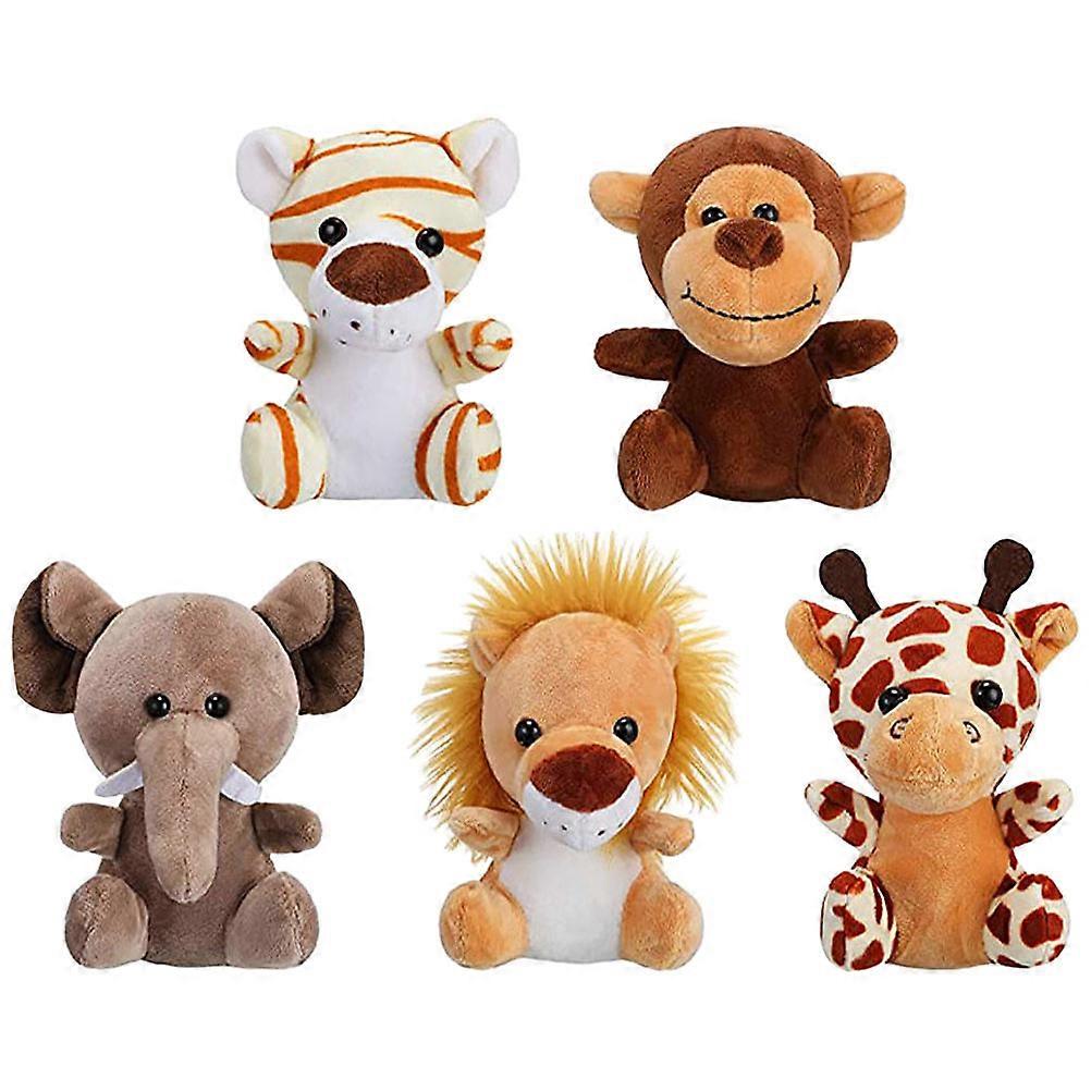 Soft Plush Animal Keychain Pendant for Hanging with 15Pcs Jungle Designs