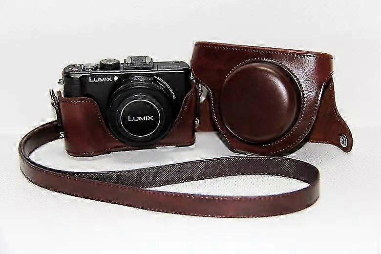 Protective Camera Bag Case Cover Protector for Panasonic Lumix DMC LX5 LX7 LX3 Coffee New