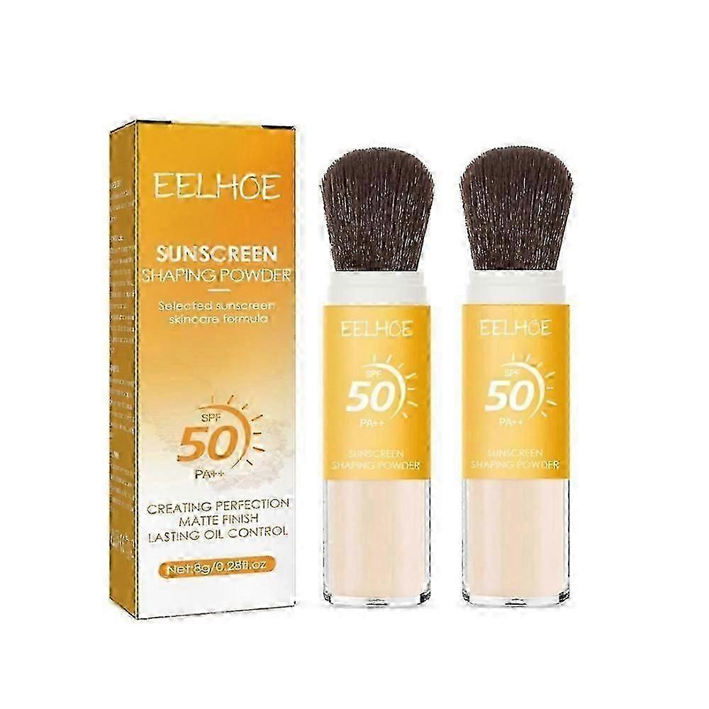 2x spf 50 pa++ mineral sunscreen setting powder, oil control matte finish, lightweight breathable long lasting