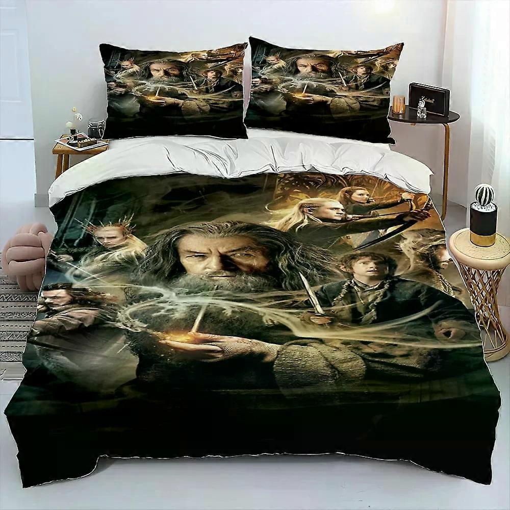 PIN2285 Lord of the Rings H-Hobbit 3D Print dekbedovertrek en kussensloop beddengoed set