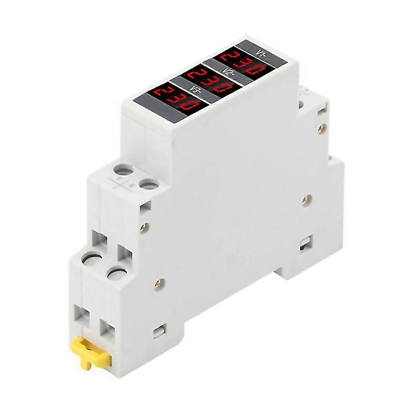 For Modular Led Digital Threephase Voltmeter For Din Rail Voltage Meter Ac80500v