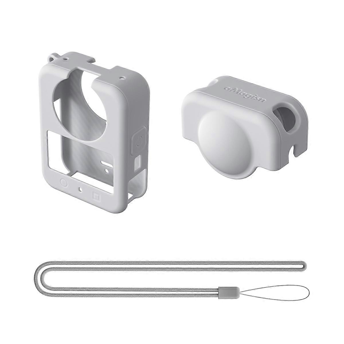 Silicone Case for 360 Body Protector Cover Len Protector Anti-Scratch Sleeve Camera Accessories Light Gray