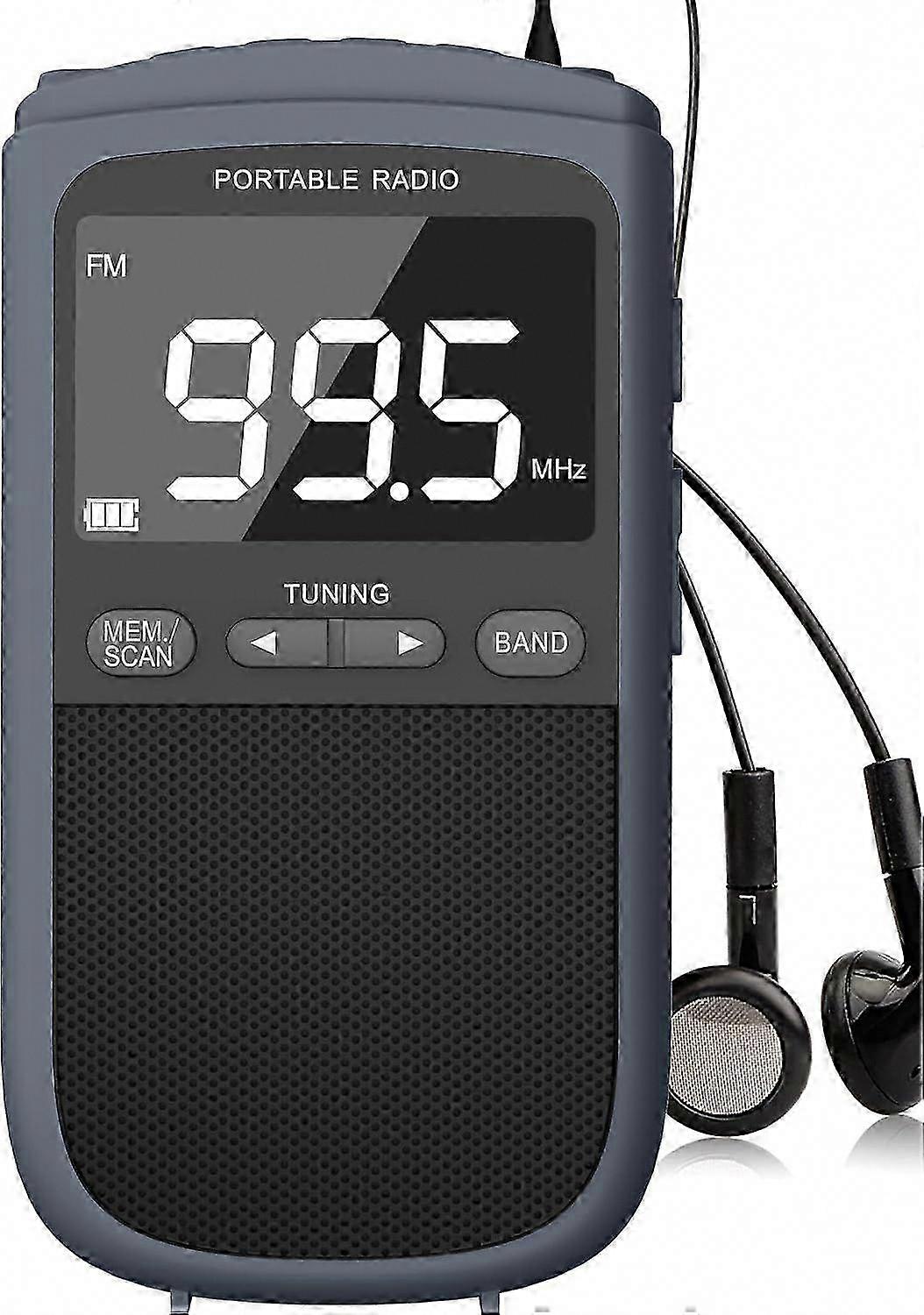 AM FM Walkman Radio: 900mAh Rechargeable Portable Pocket Transistor Radio with Headphone Jack