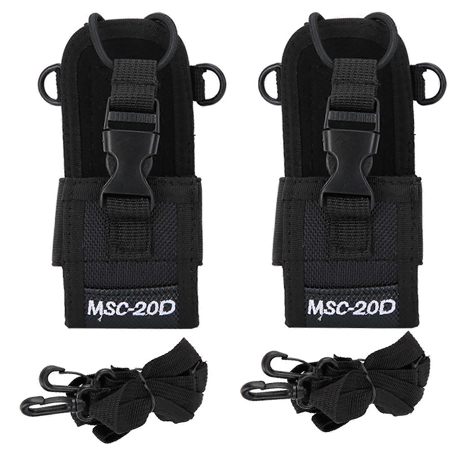 2PCS MSC 20D Universal Nylon Adjustable Wide Shoulder Strap Walkie talkie Protective Cover