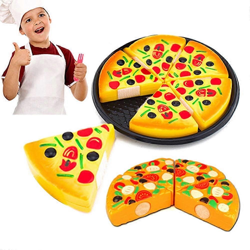 Zallac Pretend toy pizza shape smooth surface movement Social skills Food cutting toys Basic skills development for children
