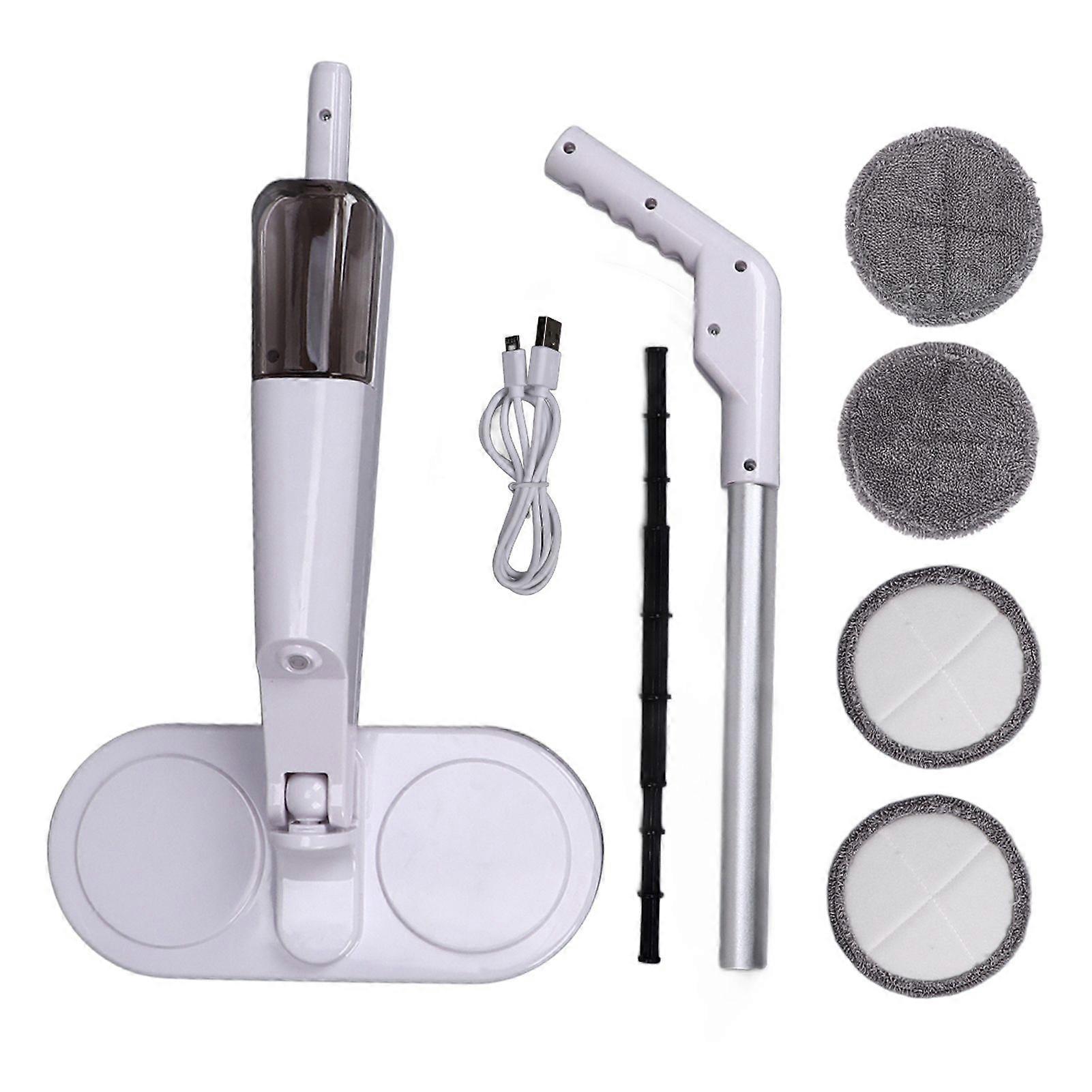 Elektrisk mopp våt tørr flerbruks trådløs mopp USB-lading elektrisk roterende mopp gulvrenser