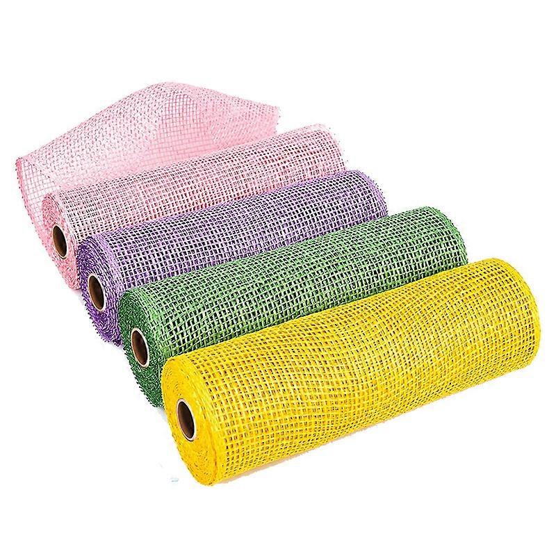 Yard Easter Mesh Ribbons Poly Burlap Mesh Ribbon DIY Crafts Decor
