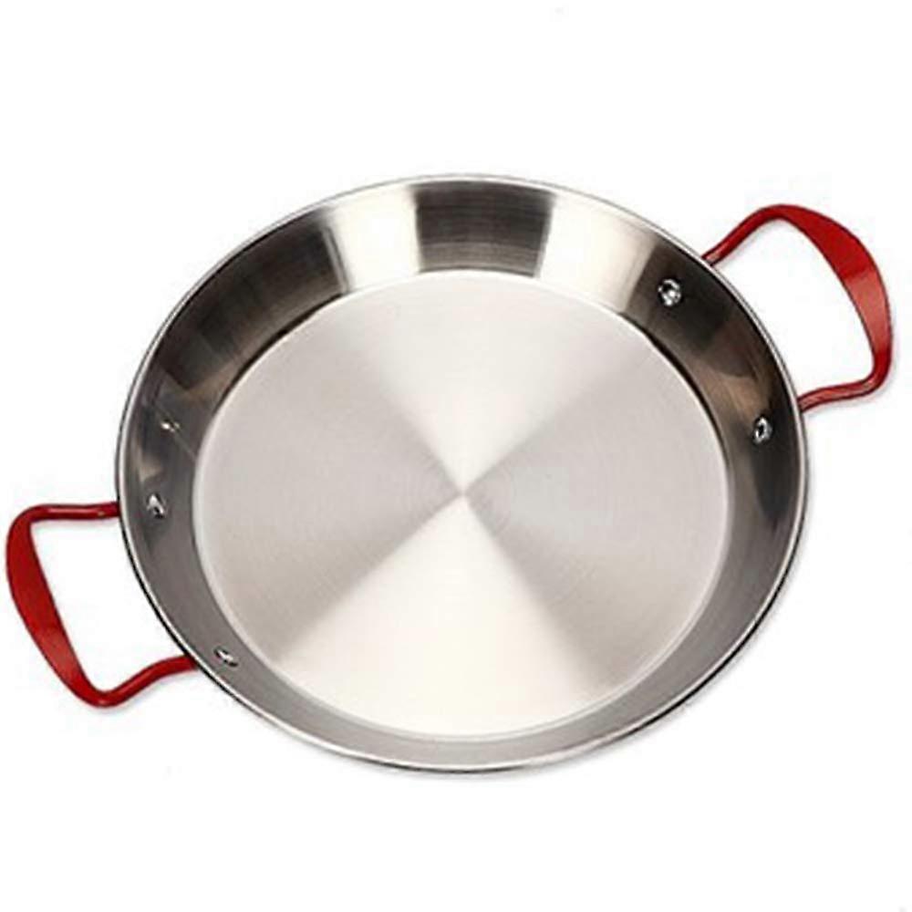 Paella Pan Thickened Stainless Steel DoubleEar With Nonstick Layer Induction Compatible 30 cm Easy Clean Roasting Pan