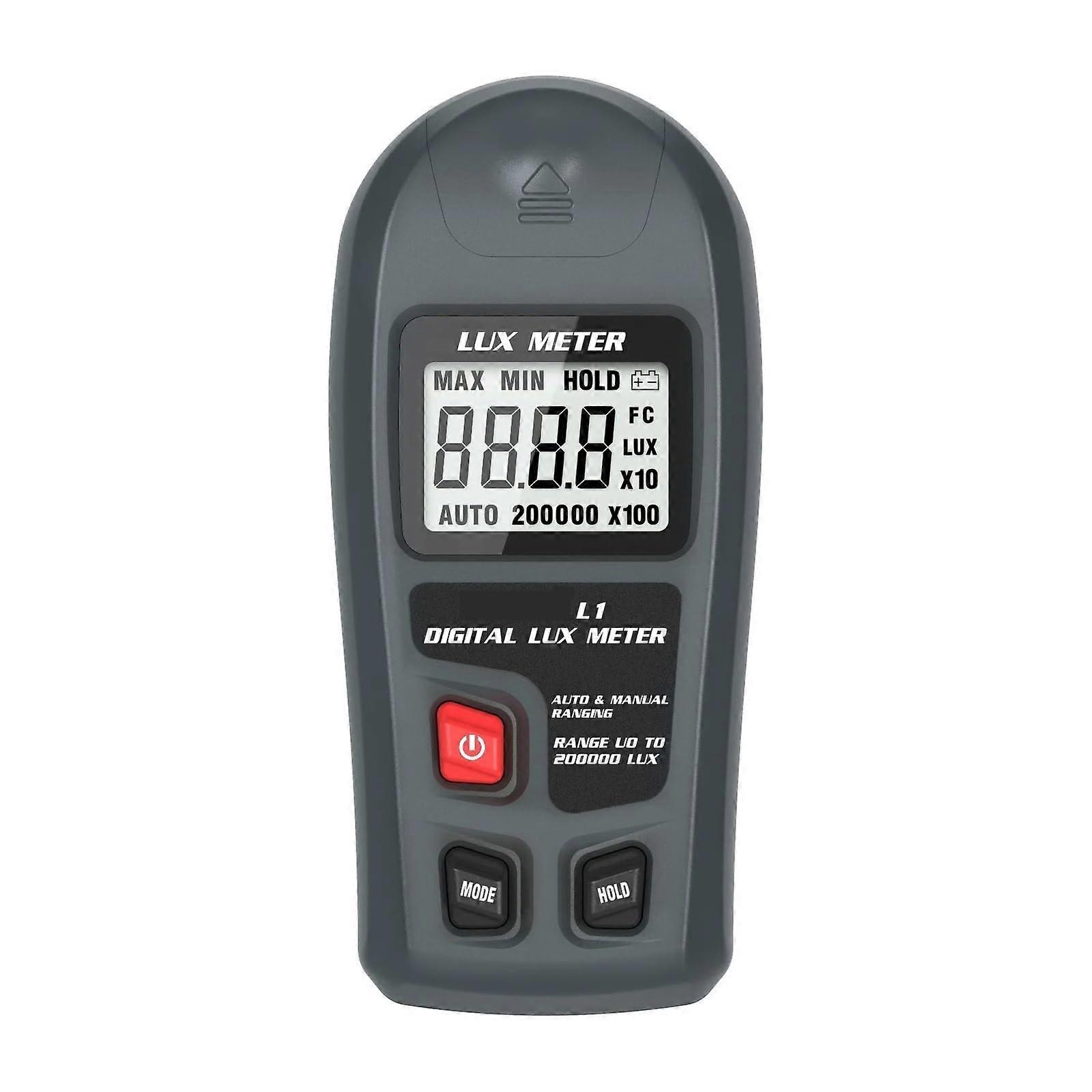 Lux Meter Digital Illuminometer 0.1200000 Lux / 0.0120000 Fc, LCD Pocket Handheld For Homes, Agriculture, Warehouse