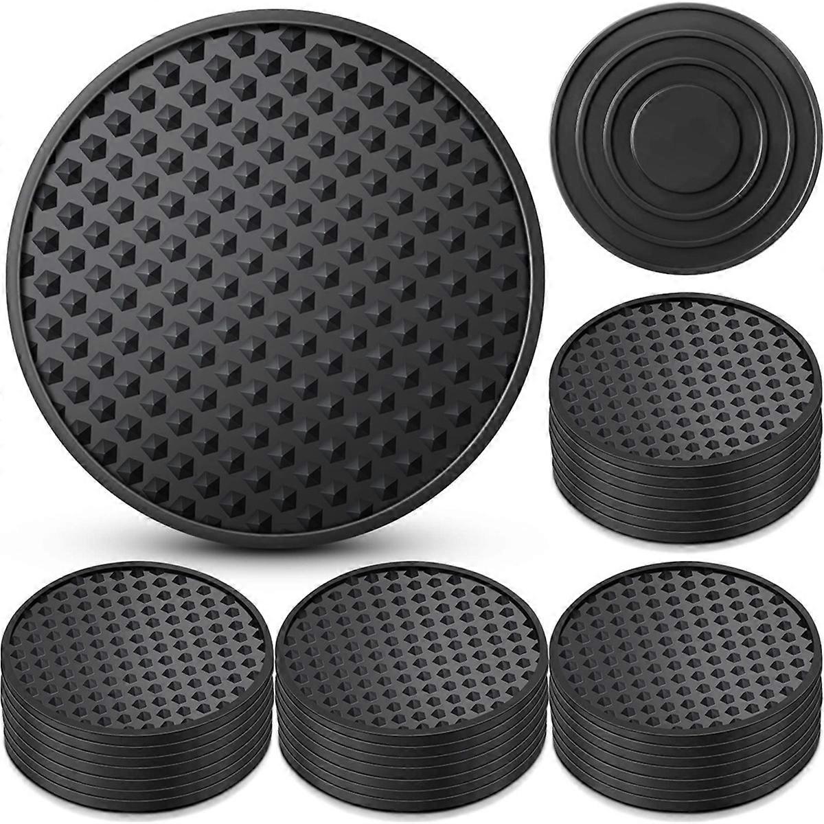 36Pcs Silicone Coasters for Drinks Non Slip Silicone Drink Coasters Cold Hot Heat for Table Tabletop
