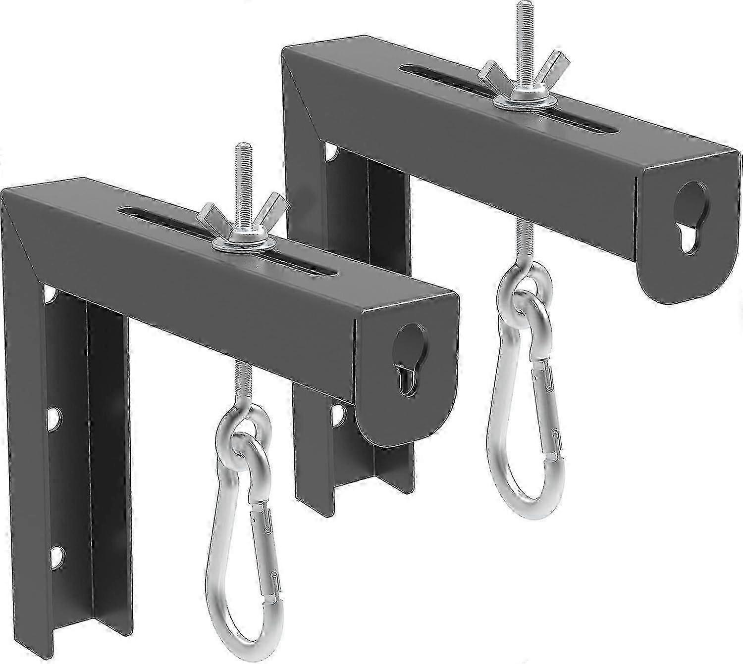 Black Universal Projector Screen L-Bracket Wall Hanging Mount 6 inch Adjustable