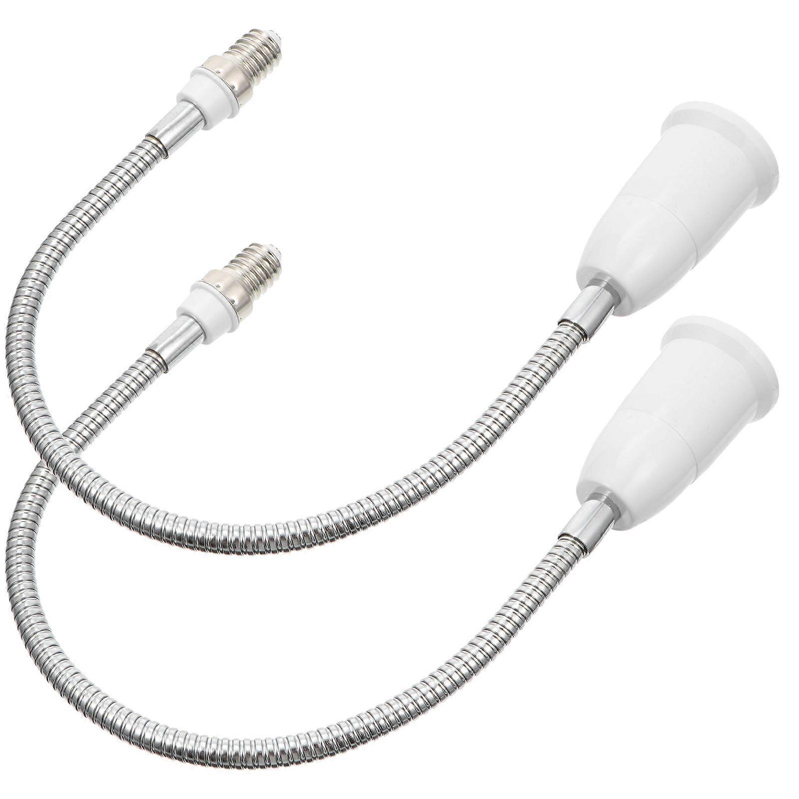 Light Socket Outlet Lamp Holder Adaptor Home Lighting 39.5cm Bendable Heat Dissipation 2Pack