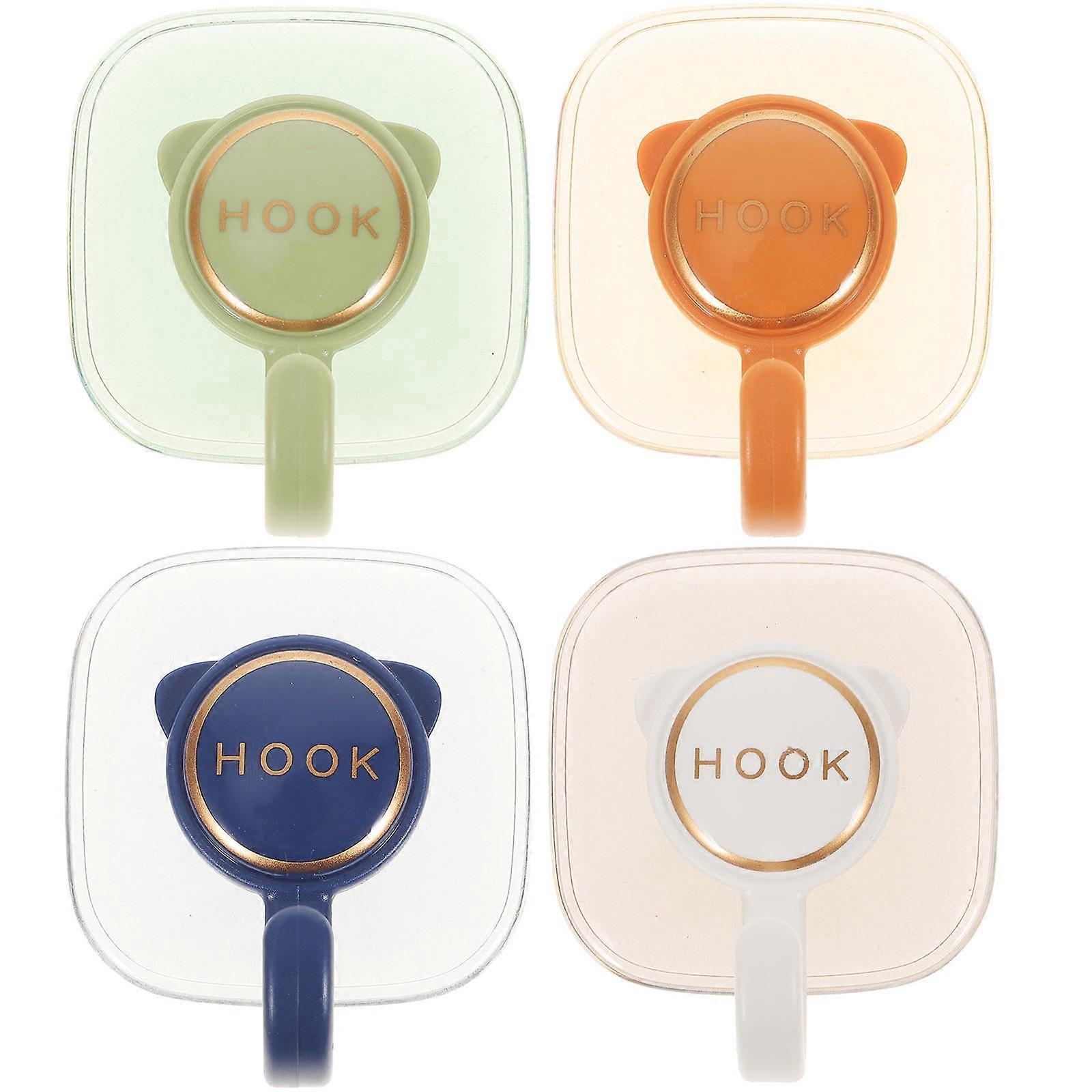 Self Adhesive Cat Wall Hooks Kitchen Wall Hangers for Storage Use 4Pcs