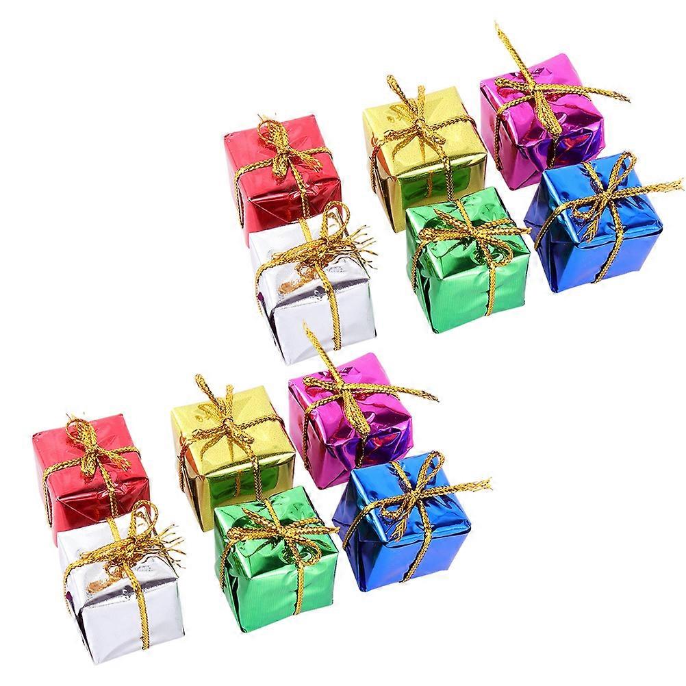 Festive Hanging Ornaments Present Boxes Ornaments For Party Decoration Cube 72Pcs