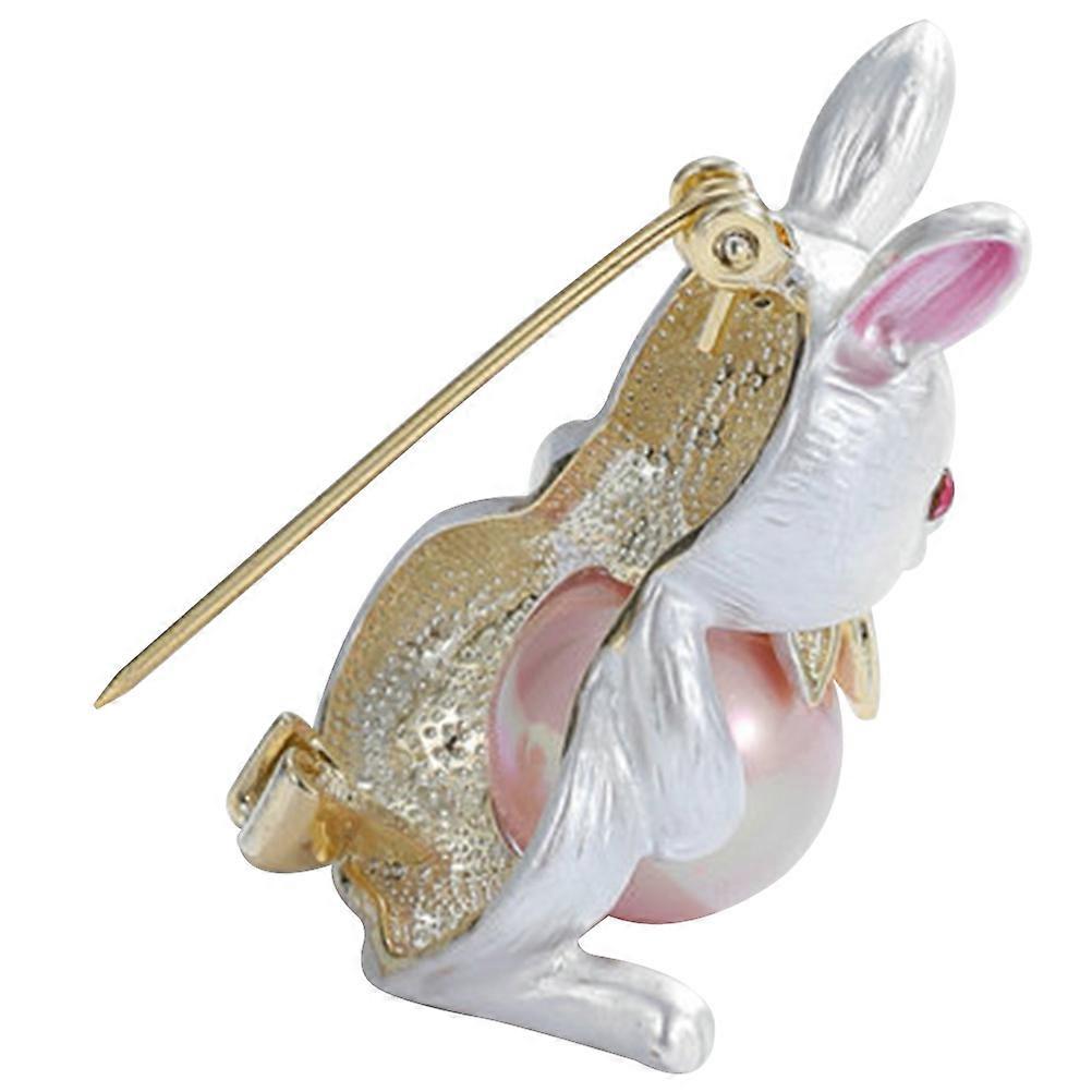 Rabbit Brooch Pins Adorable Bunny Corsage Pin for Clothes 4Pcs Multi Color