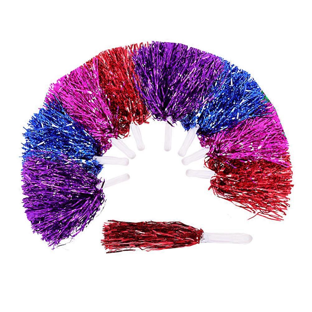 Handheld Pompoms For Fans: 18 Pcs Brightly Colored Cheer Props Perfect For Dancers And Athletes Events