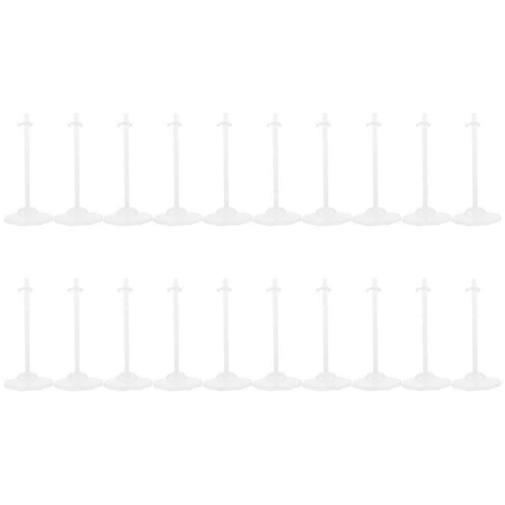 20Pcs Doll Stand for Holding Use Transparent Plastic Doll Holder Display Rack