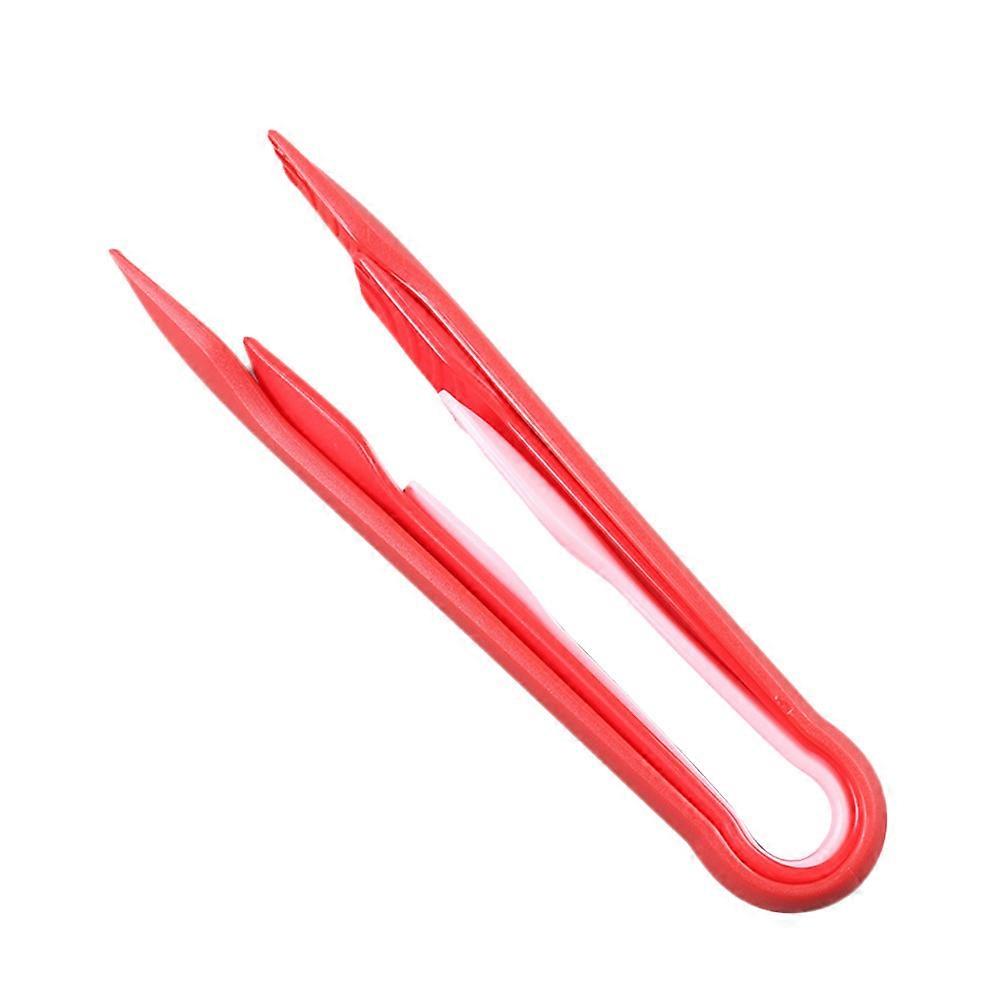 Multifunctional Plastic Food Tongs Red Bread 9Pcs Set