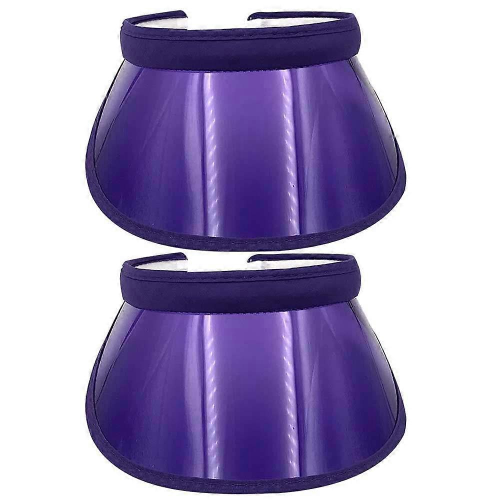 Empty Hat Purple Plastic for Outdoor Ultraviolet Protection 6Pcs
