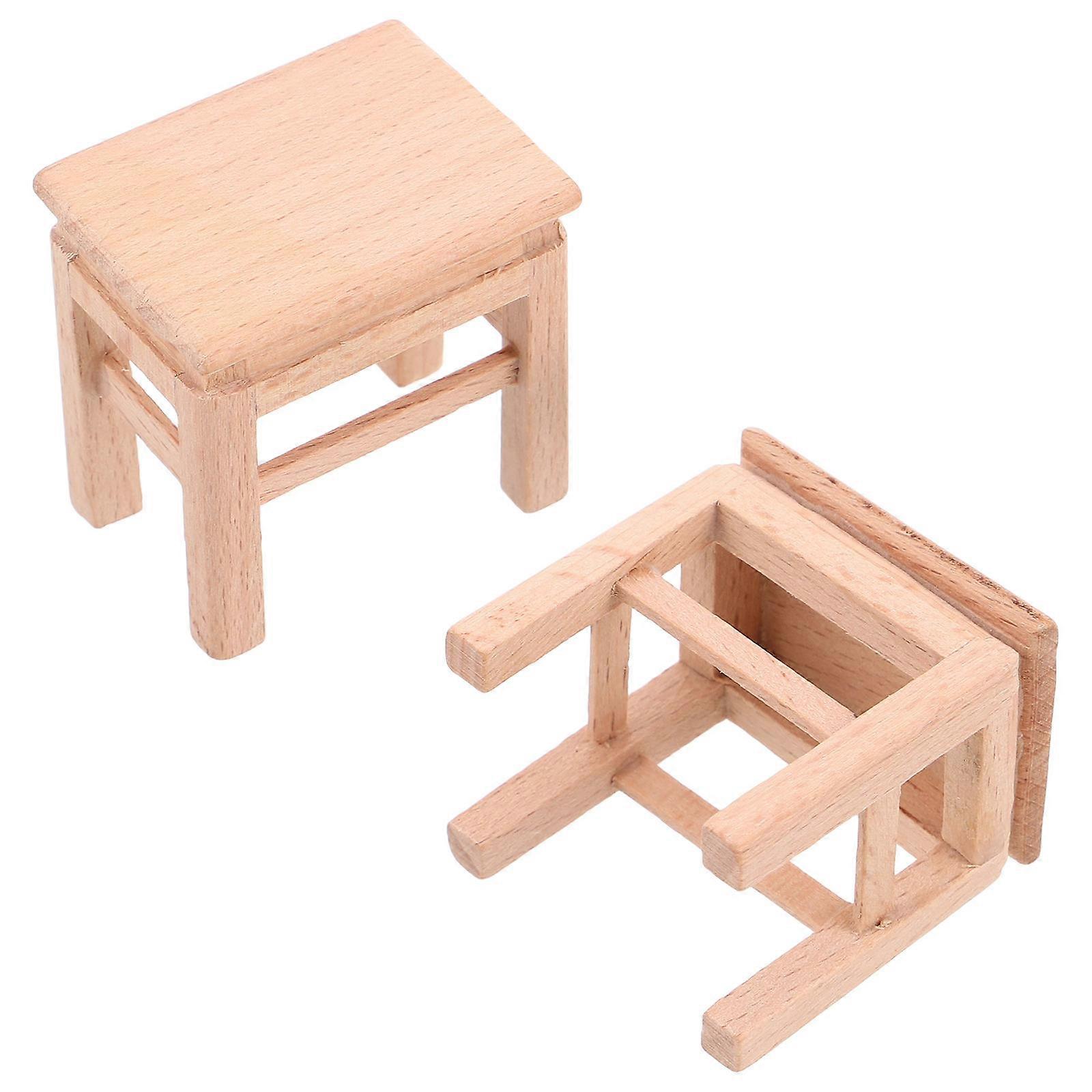 Dollhouse Furniture Mini Stool Accessory Perfect For Hobbyists And Craft Enthusiasts Featuring Elegant Style And Durable Material 10 Pcs