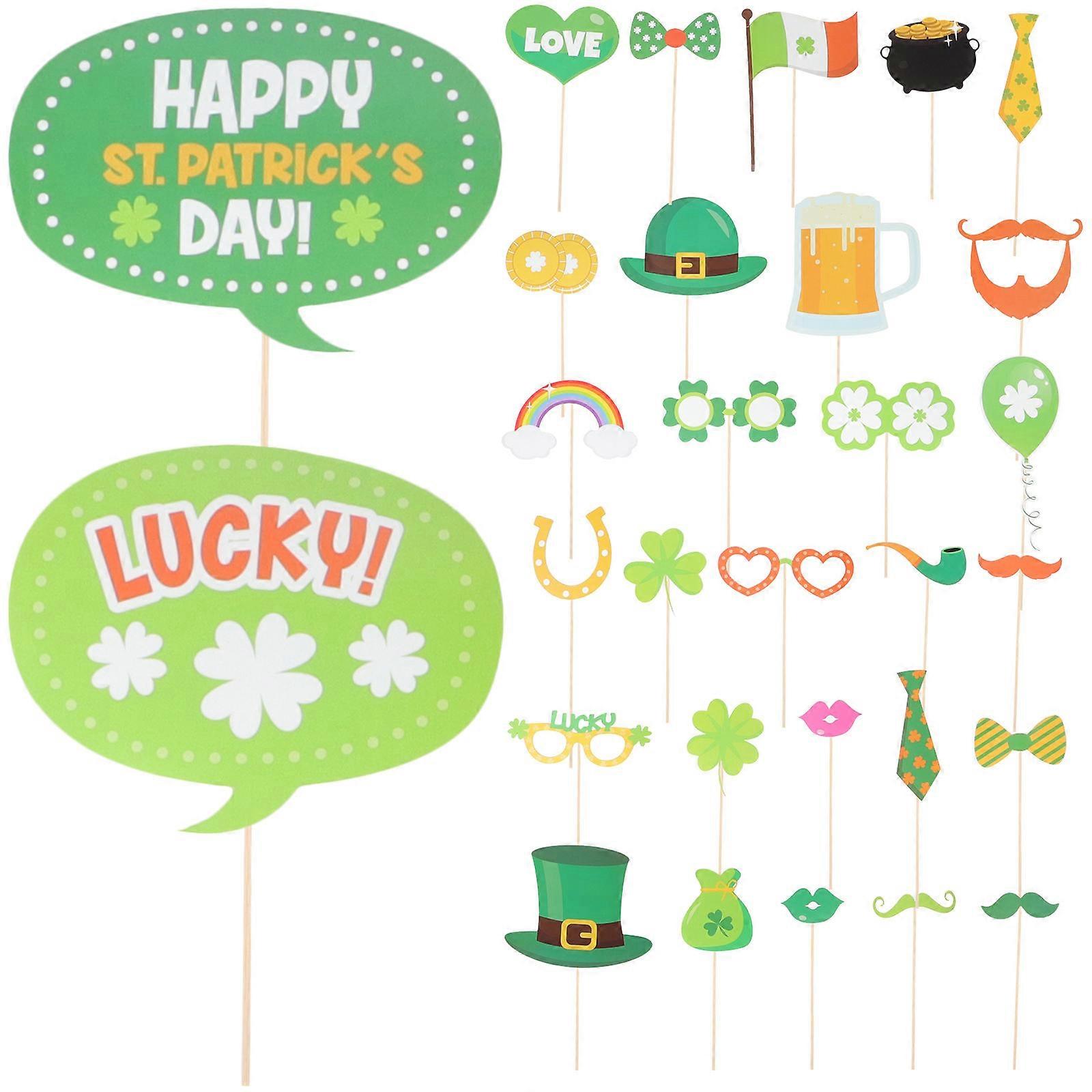 Holiday Photo Session Props 90 Pcs St Patricks Day Decorations Tailored For Friends With Rectangular Green Party Style For Festive Occasions