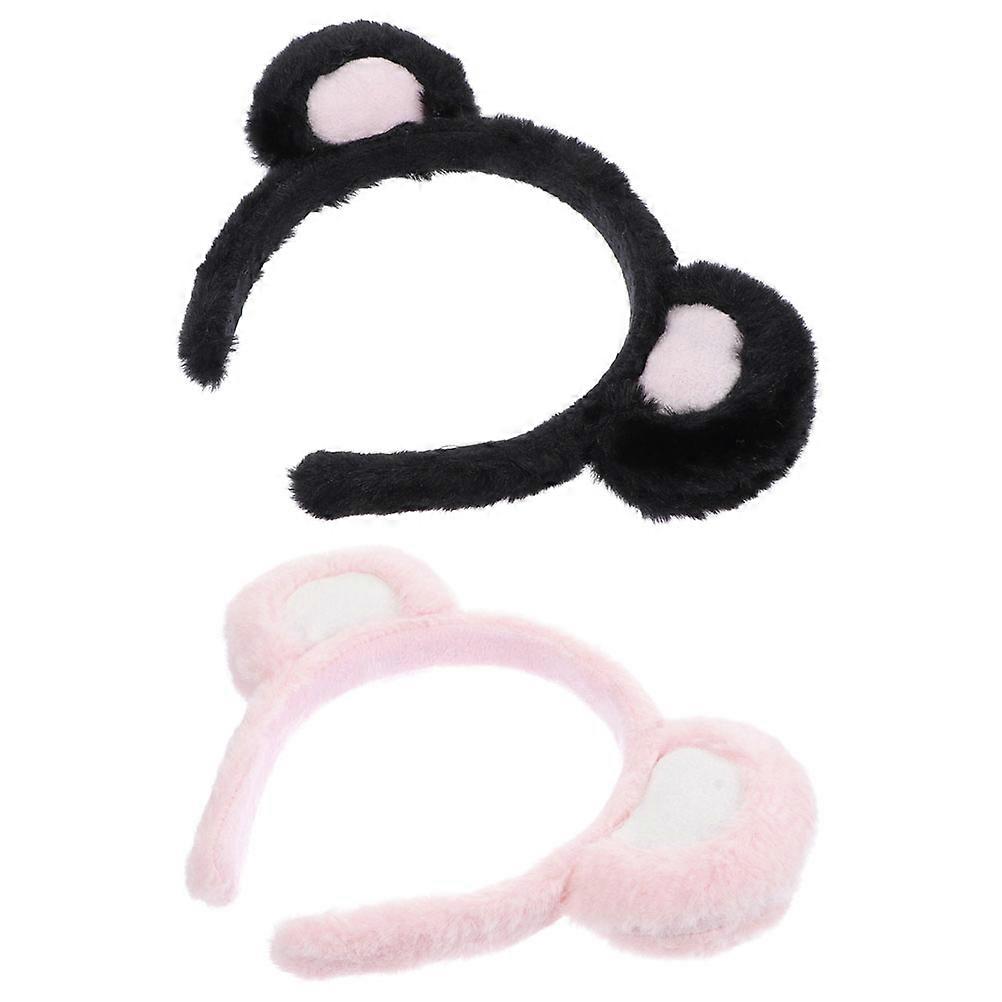 8Pcs Bear Ear Hairband Multi-Function Headband for Decoration Assorted Color