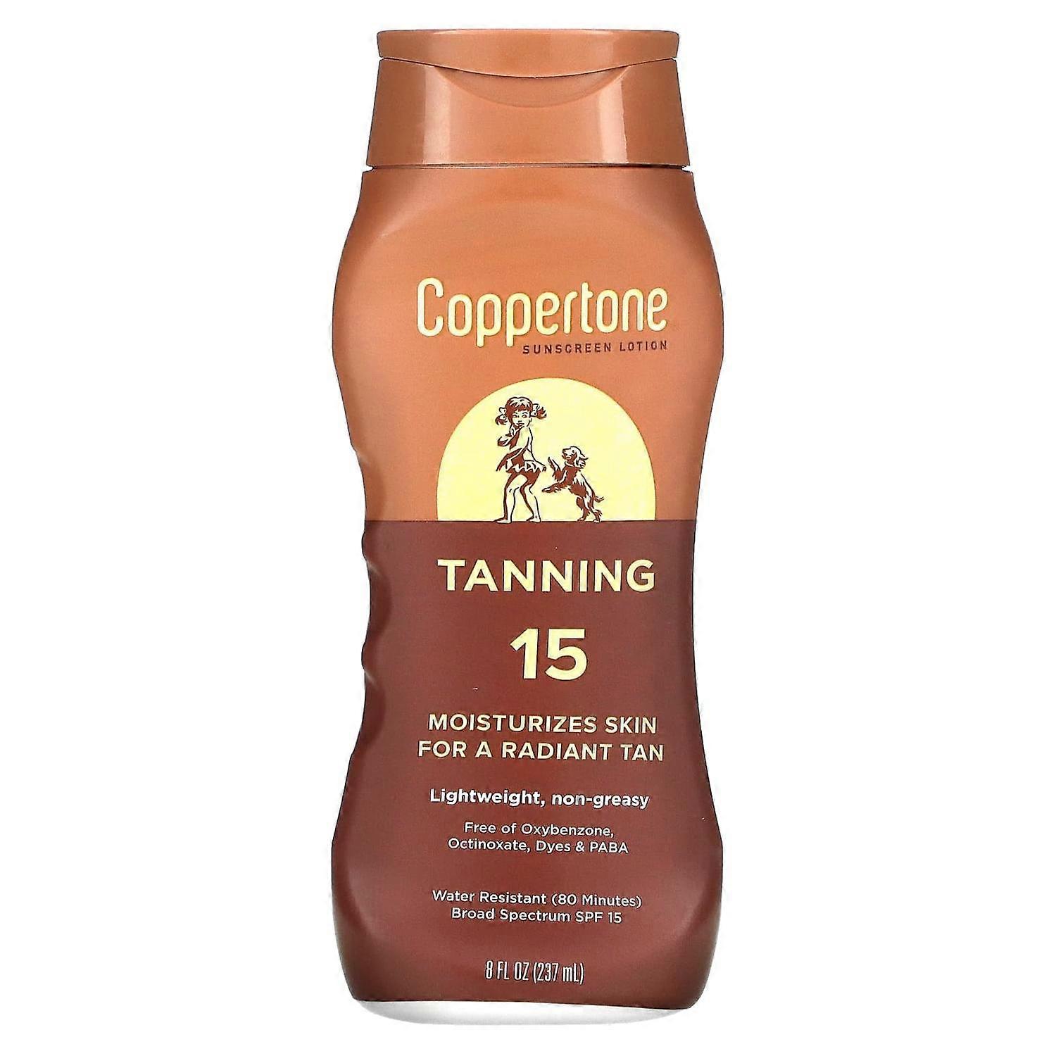 Coppertone, Tanning, Sunscreen Lotion, SPF 15, 8 fl oz (237 ml)