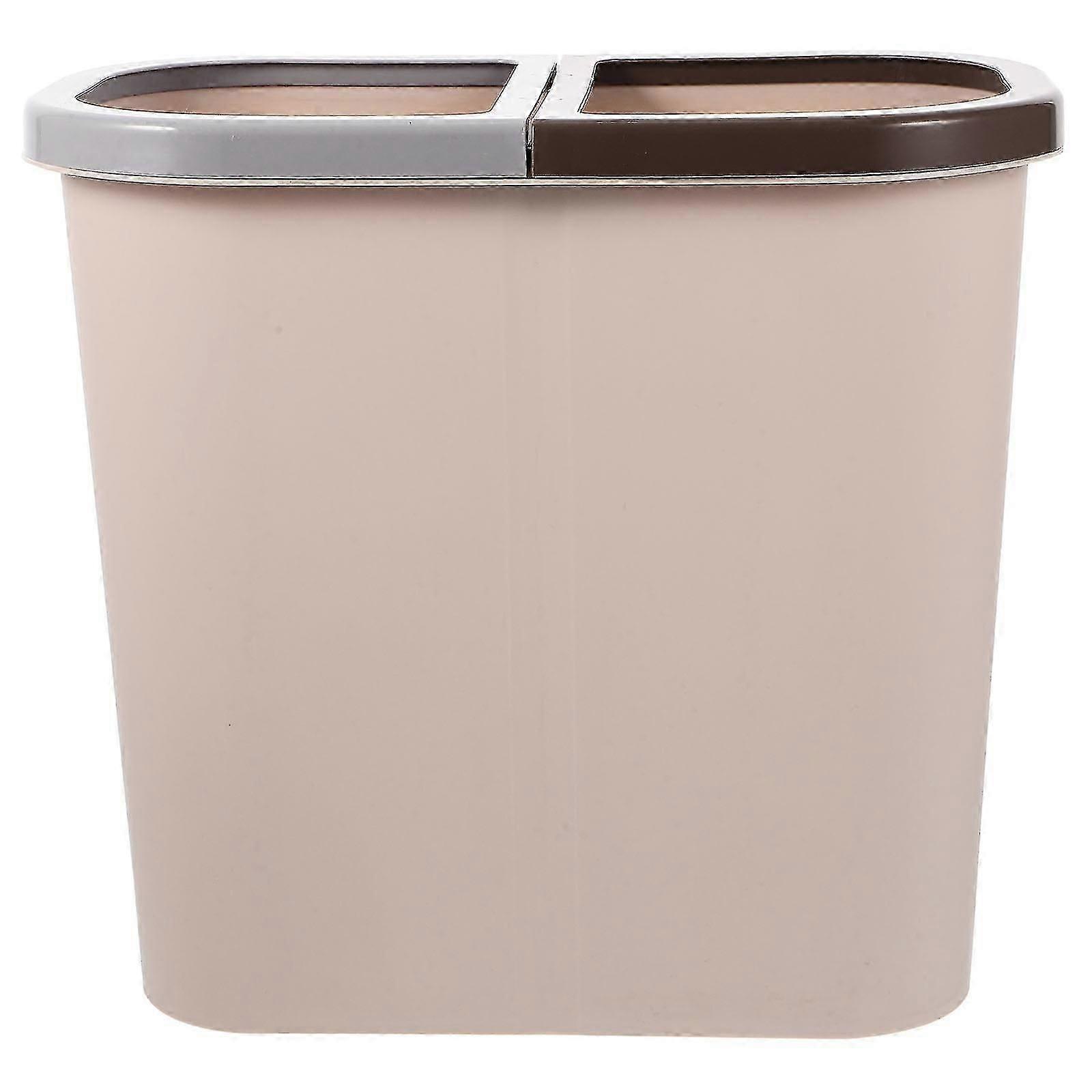 Double Compartment Rubbish Bin Kitchen Trash Can Garbage Bin Garbage Separation Can