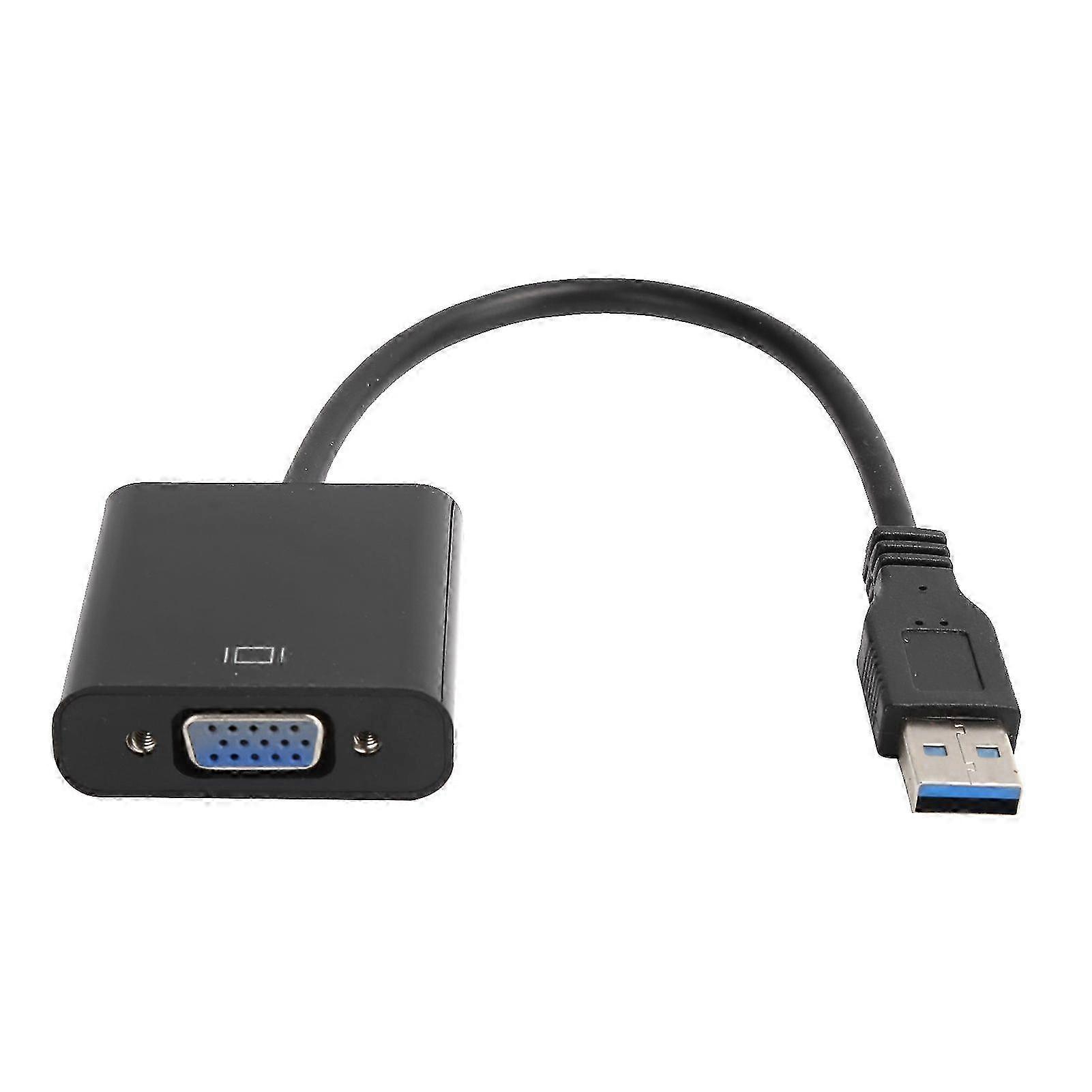25-26 USB 3.0 to VGA Adapter Cable 1920x1080 Audio Video Converter 5.0Gbps for Windows 7/8/10