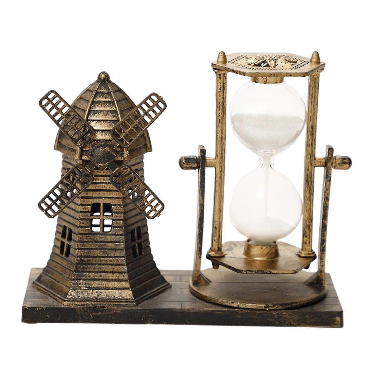 Light Hourglass Timer Table Centerpiece Creative for Decorations Argent