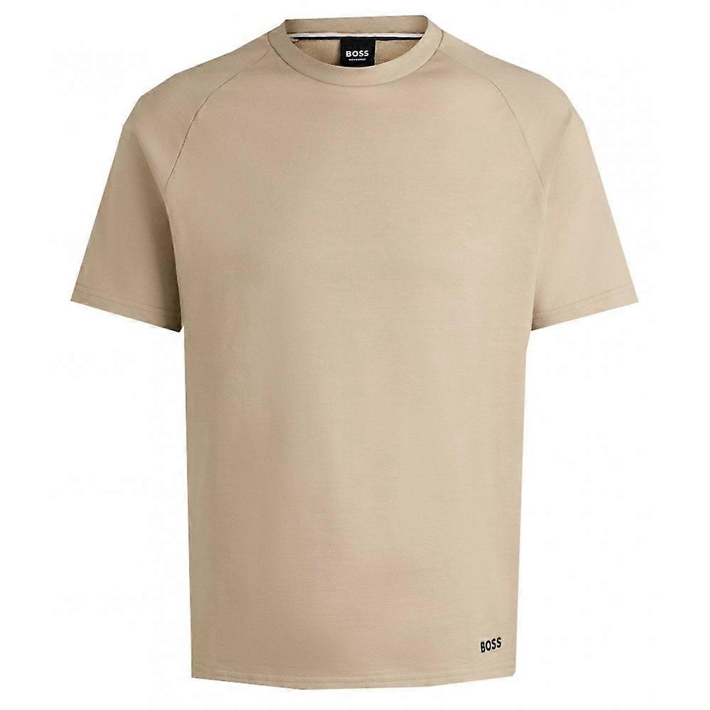 男士 Hugo Boss 休闲 Hugo Boss 米色柔软毛圈布 T 恤