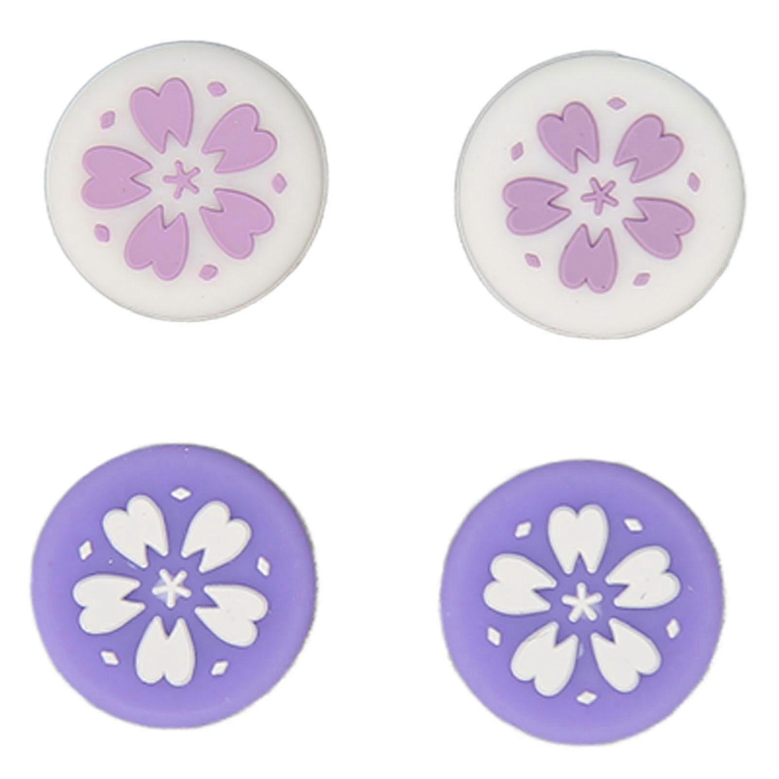 4Pcs Thumb Grip Caps for Switch Soft Silicone Prevent Slip Replacement Joystick Caps Thumb Stick Caps for Switch Lite Purple 25-26