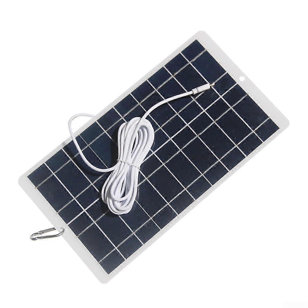 10W 5V Monocrystalline Solar Panel For Security Cameras, Portable Solar Charger TypeC Micro USB DC Output, 3m Cable