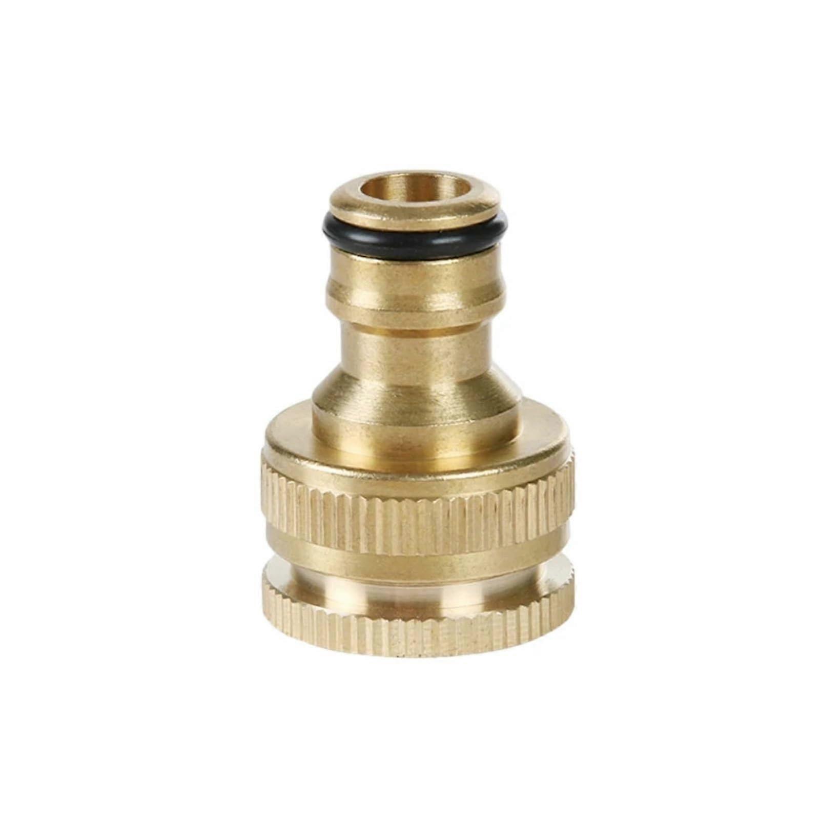 Hose Connector Brass 1/2 In 3/4 In Threaded Nipple Joint For Washer Quick Connect Fittings Garden Hose