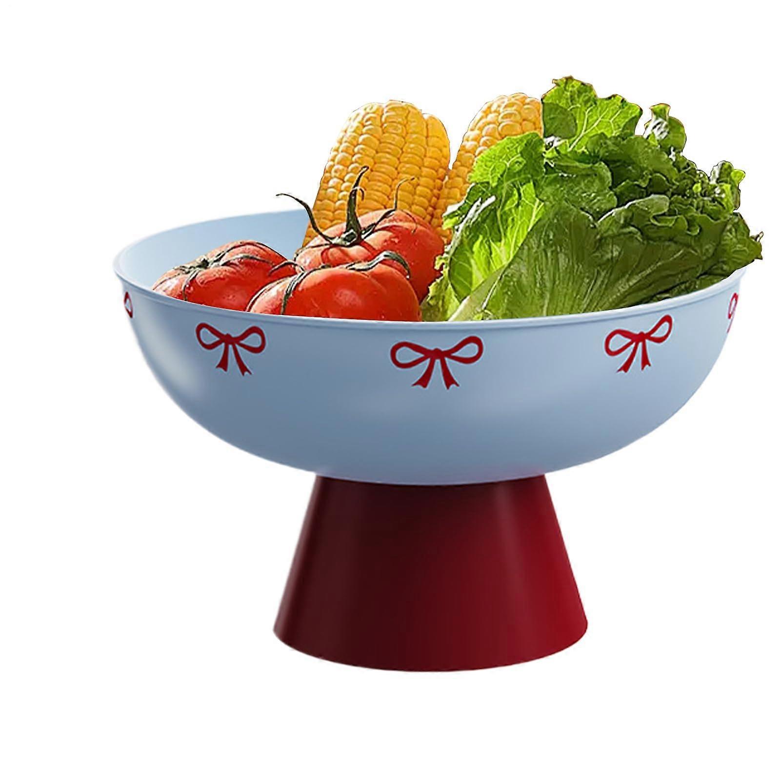 Fruit Serving Tray with Drain, Drip Basket for Kitchen Dining Table, Home Picnic Camping