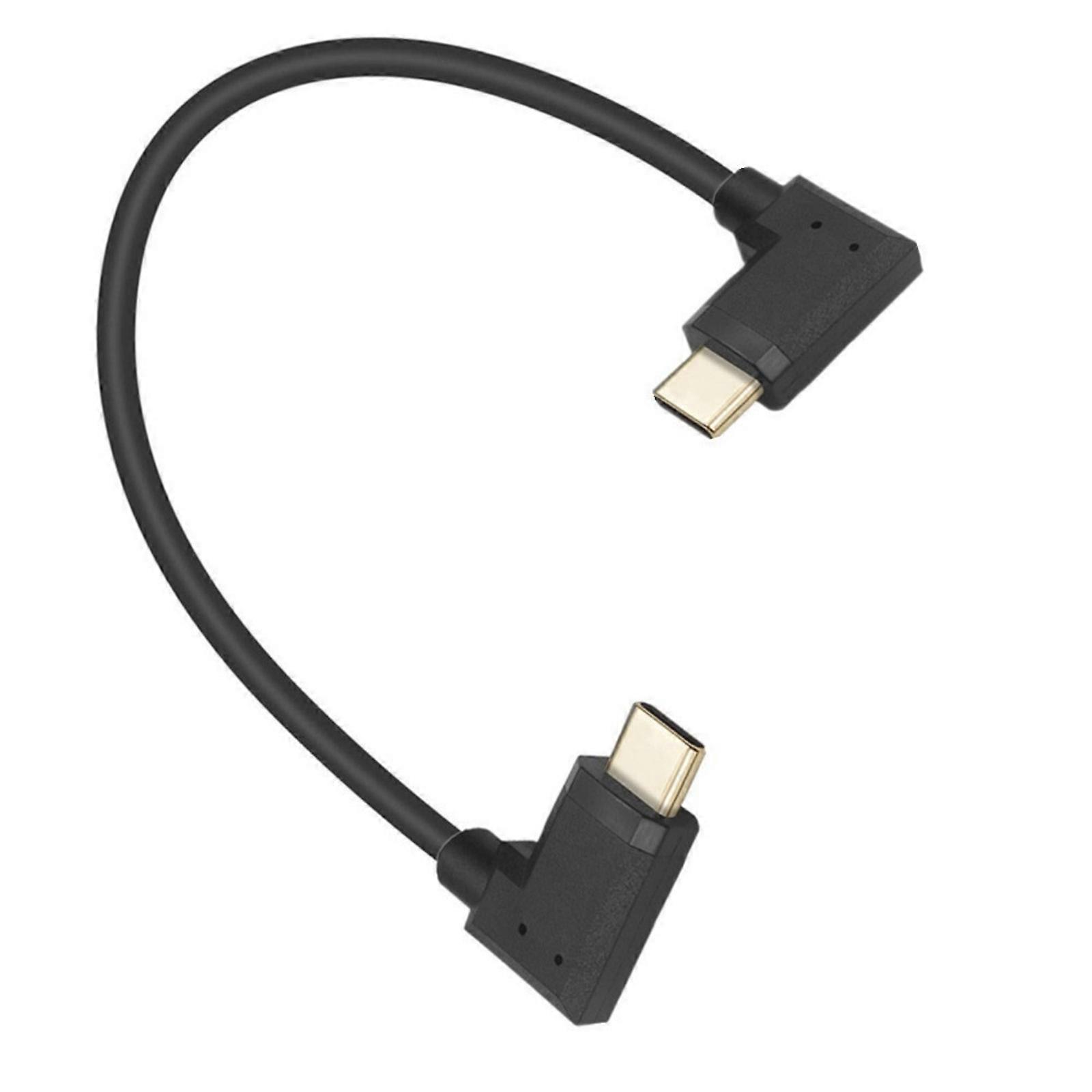 Câble USB-C coudé 10 Gbit/s vers USB-C, chargeur rapide, compatible avec téléphones, tablettes et ordinateurs portables (multicolore).