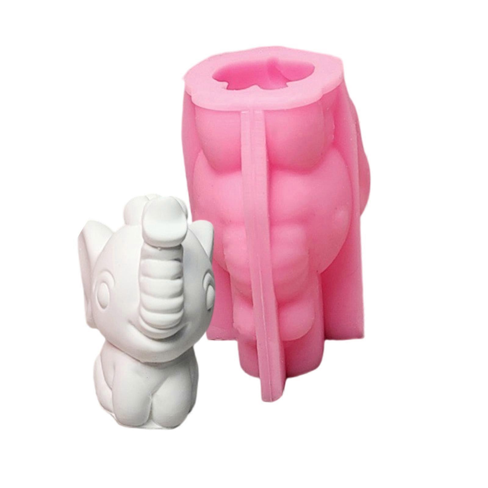 Soft Silicone Mold Crafting Moulds Elephant Shape Figurine Molds Suitable for Handmade Present and Artistic Projects Multicolor