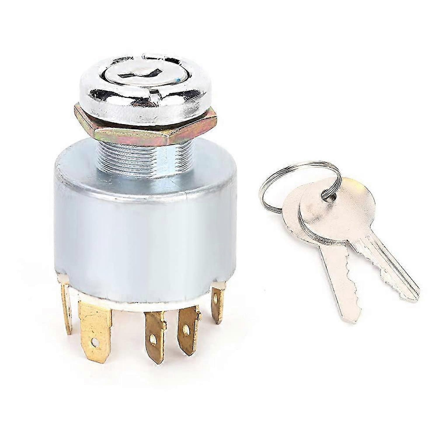 Universal 12V ignition switch with 4 positions: Auto, Motorcycle, Boat, Off. Includes 2 keys.