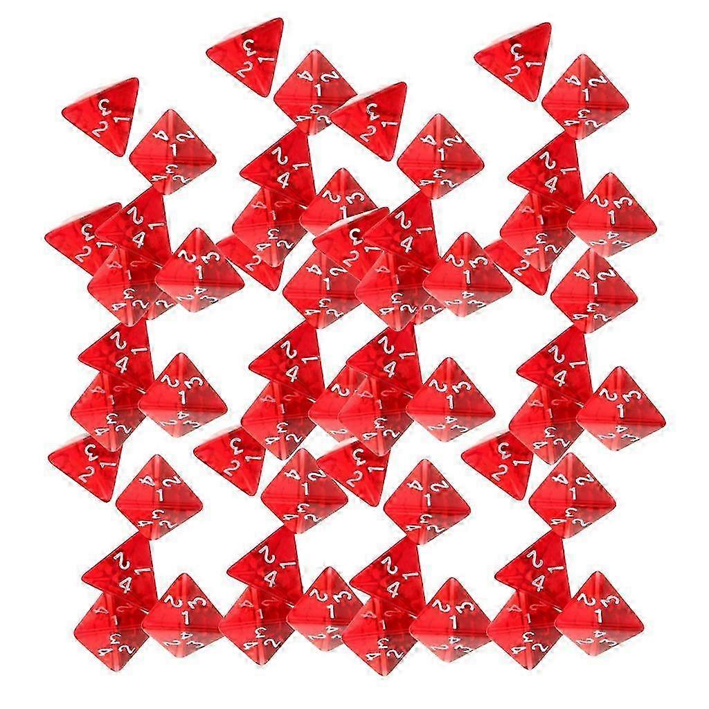 D&D dice for TRPG - 60pcs multi-sided D4 set red color