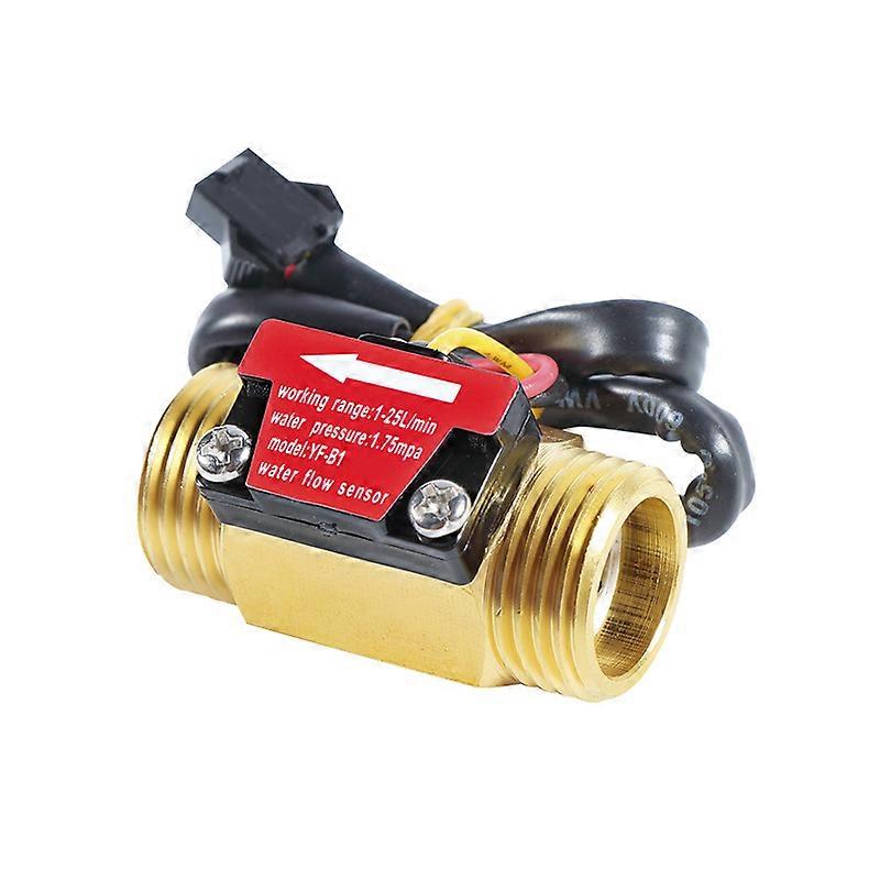 Hall effect flow meter turbine 4-point flow sensor 6-point Hall effect water flow sensor copper