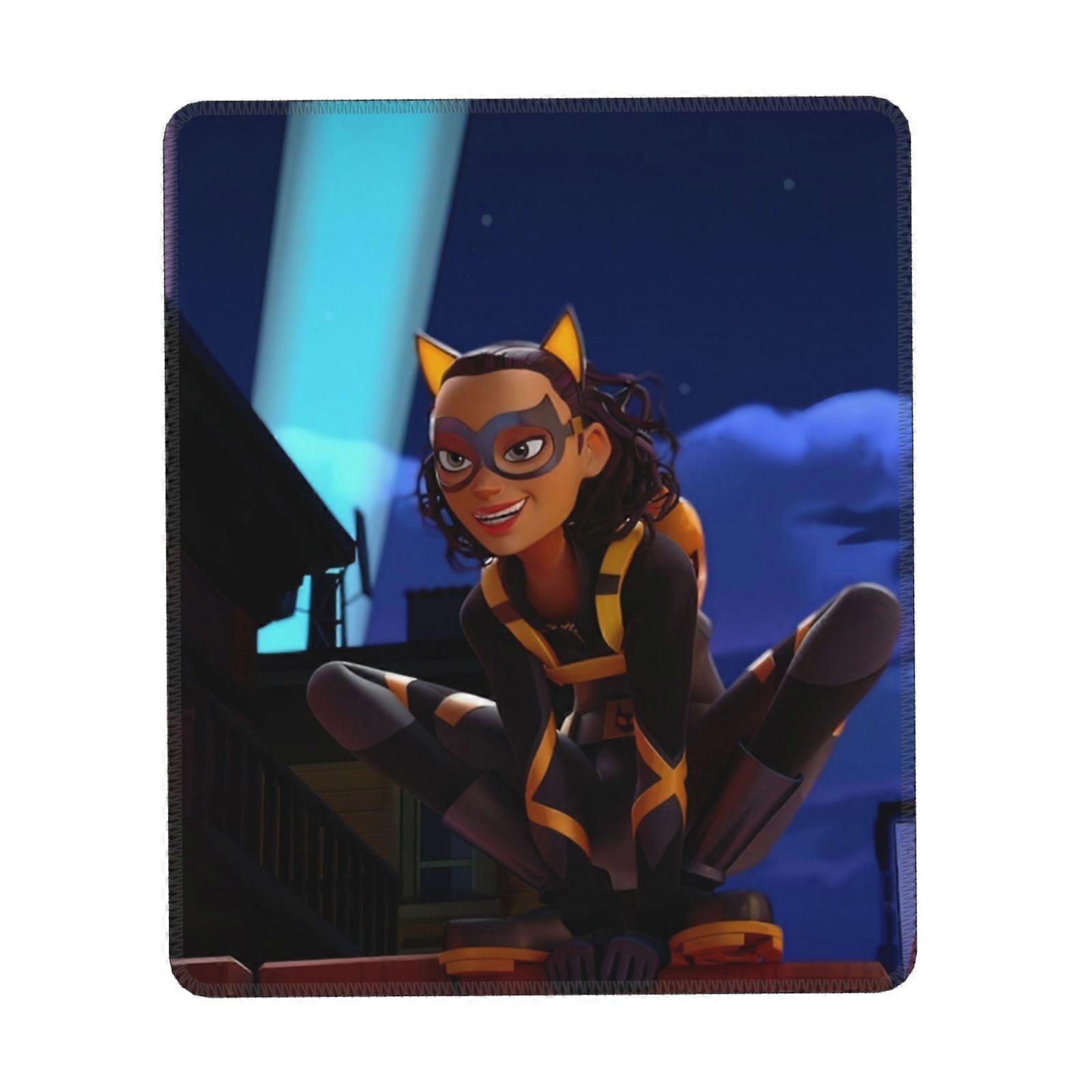 Batwheels Mouse Pad with Stitched Edge, Non-Slip Rubber Base, Washable Lycra Cloth, Compatible with Computers and Laptops