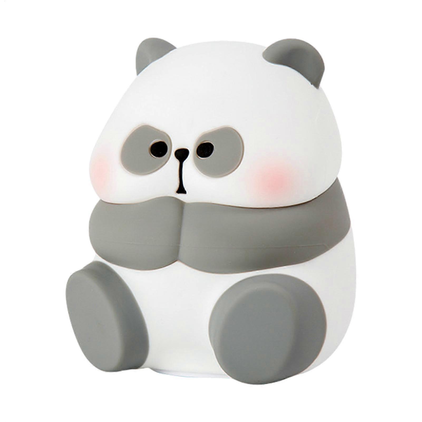 Night Light Silicone Panda Night Light With Timer Soft Silicone Touch Control Animal Nursery Lamp