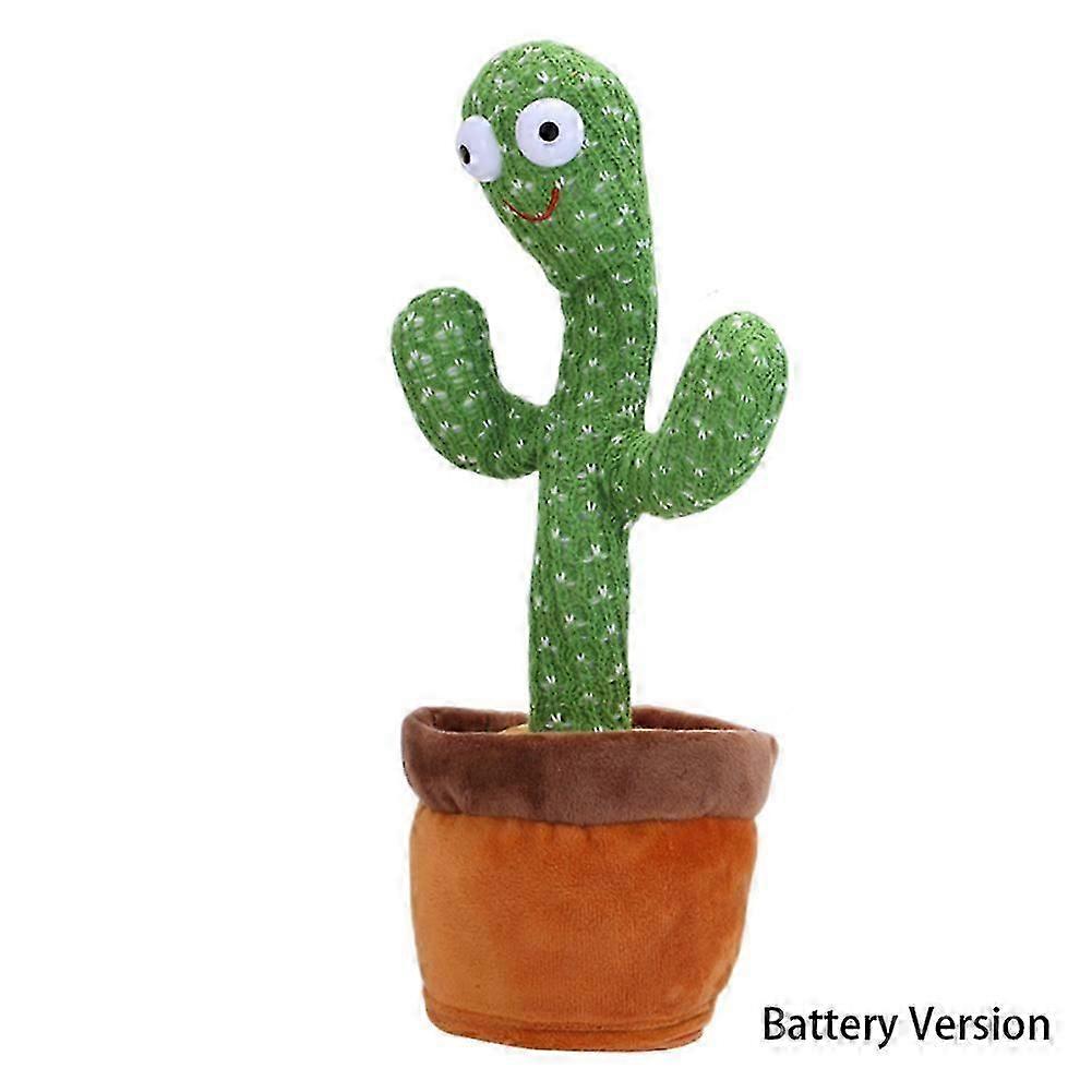 Dancing-Cactus Talking-Cactus Soft Plush Toy, USB Rechargeable Mimicking-Cactus, for Toddlers Infants
