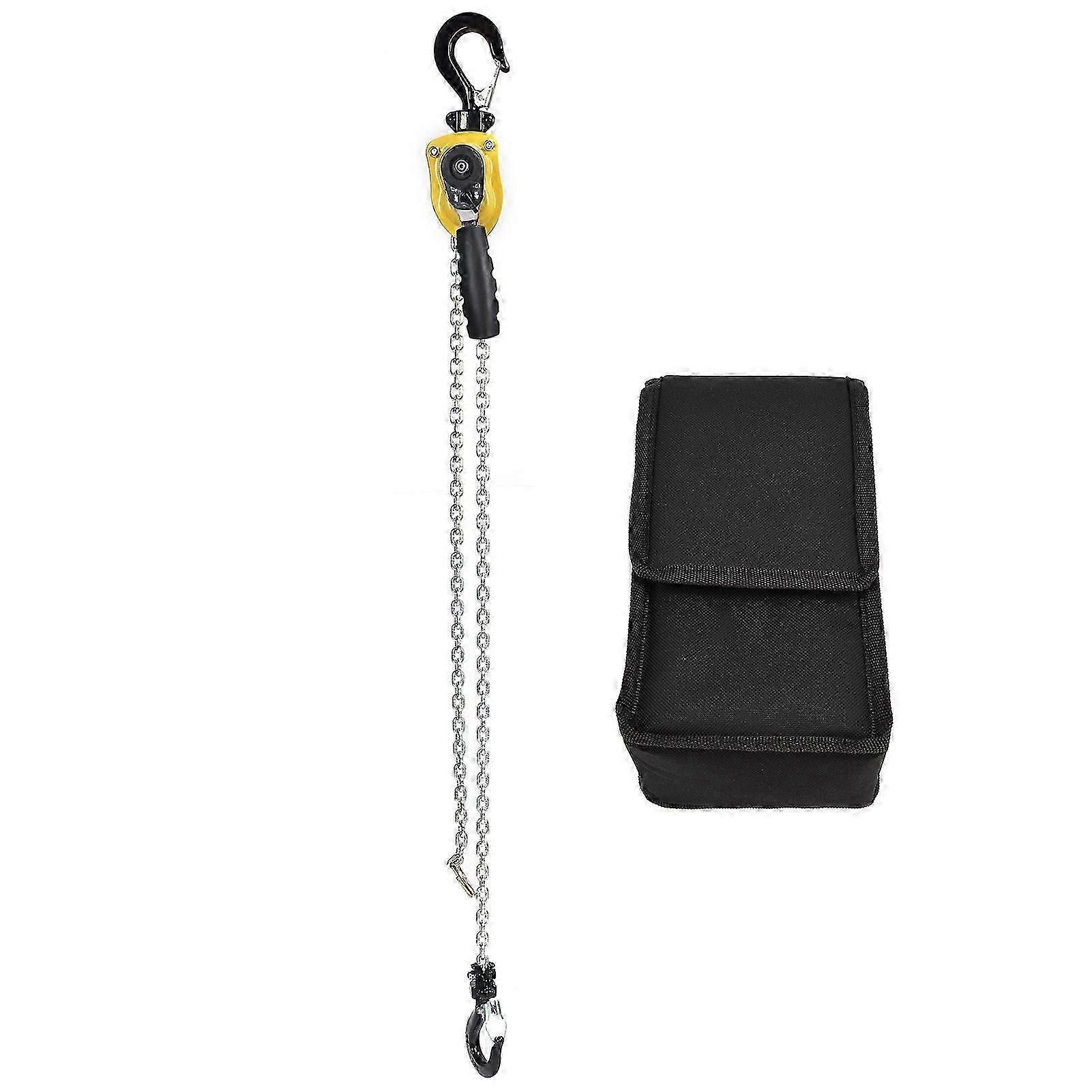 Lever Block Hoist Pulley Mini Portable Lifting Ratchet with 1.5meter Chain 500kg Load