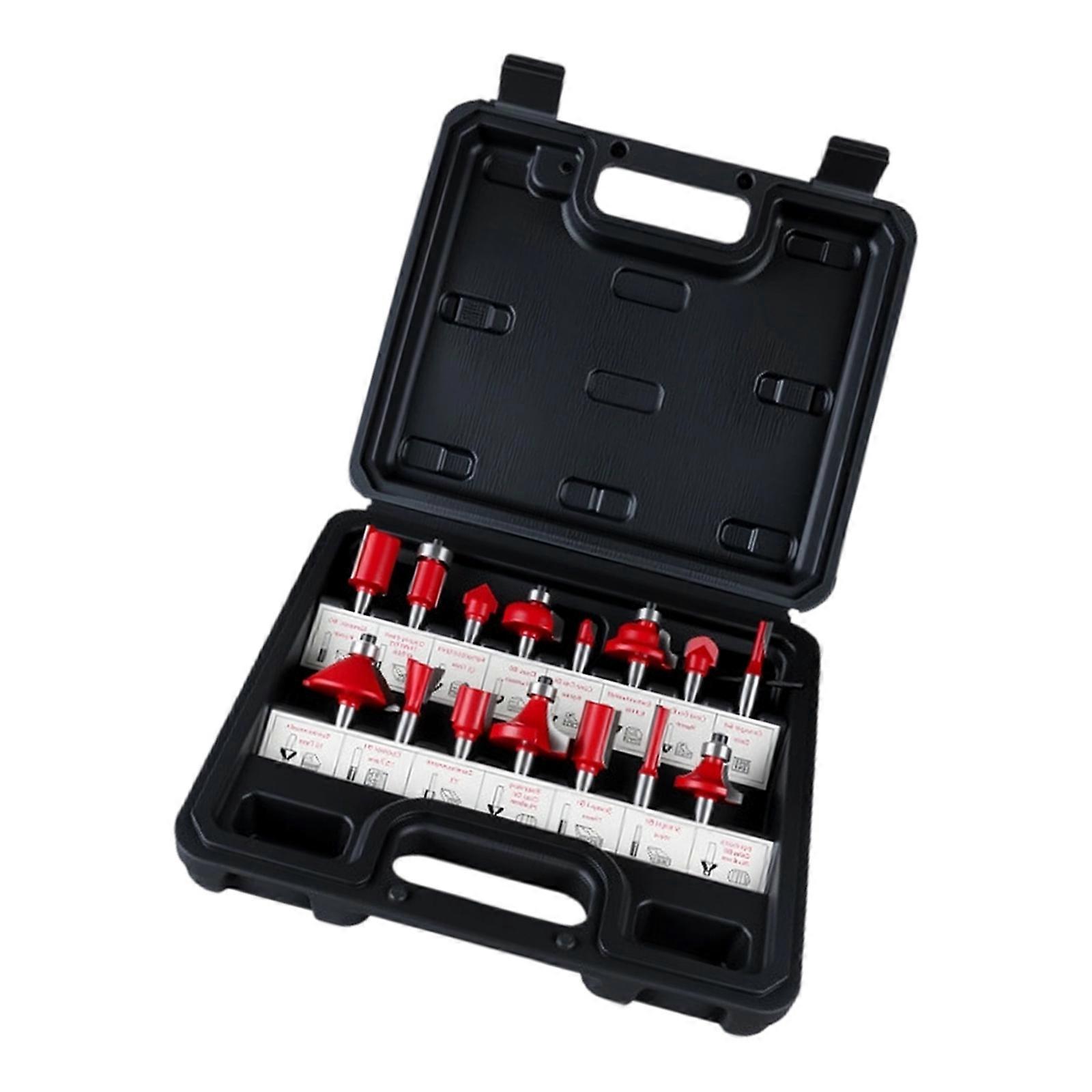 Profession Woodworking Router Bits 1/4Inch Shank Industrial Steel Router Bit With Different Blade Types & High Hardness Multicolor