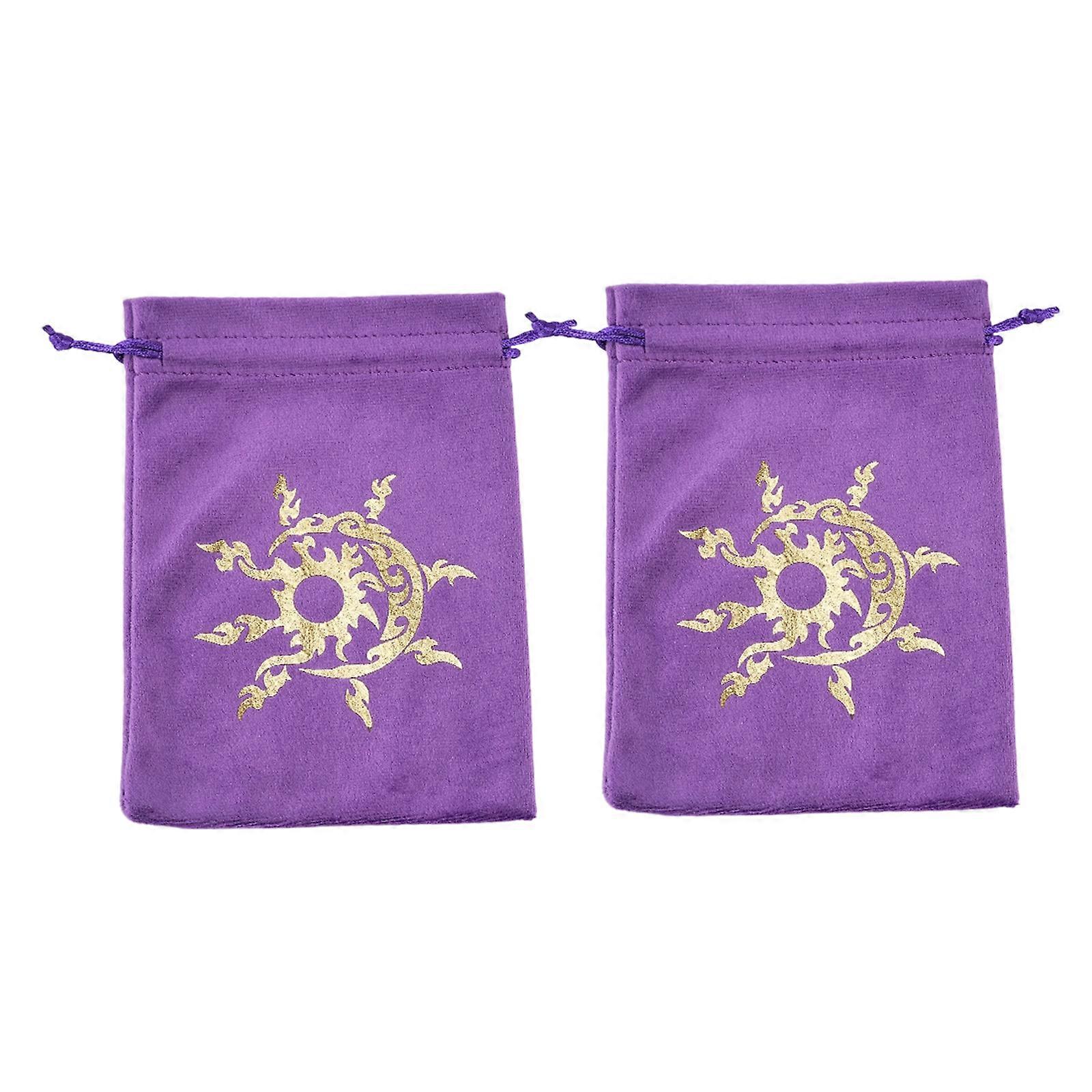 2 Pieces Premium Tarot Deck Spacious Design Secure Closure For Easy Access  Purple